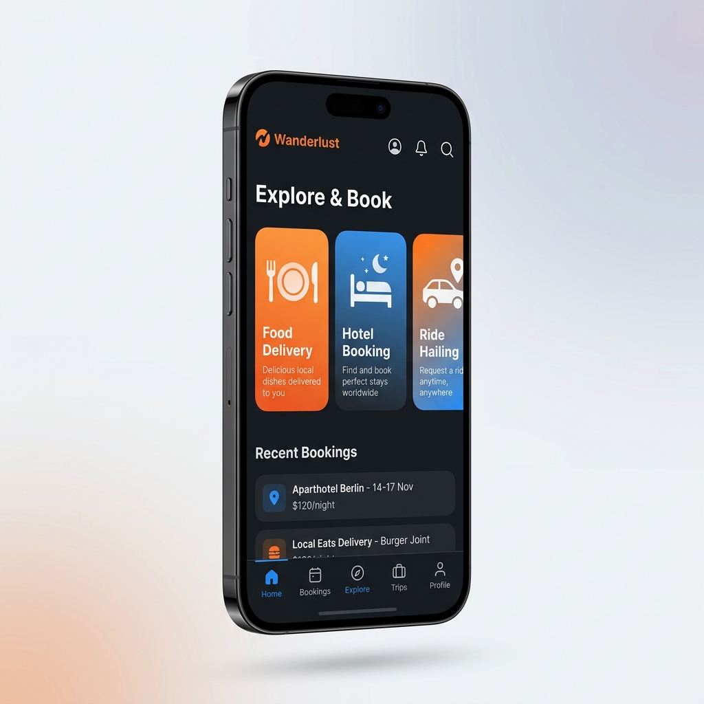 Thaiseva mobile app interface showing travel services